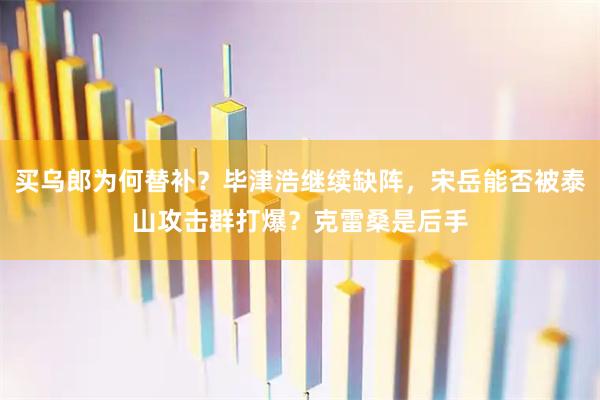买乌郎为何替补?毕津浩继续缺阵,宋岳能否被泰山攻击群打爆?克雷桑是后手
