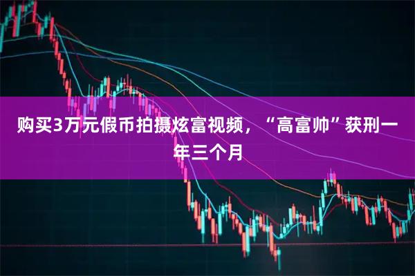 购买3万元假币拍摄炫富视频,“高富帅”获刑一年三个月