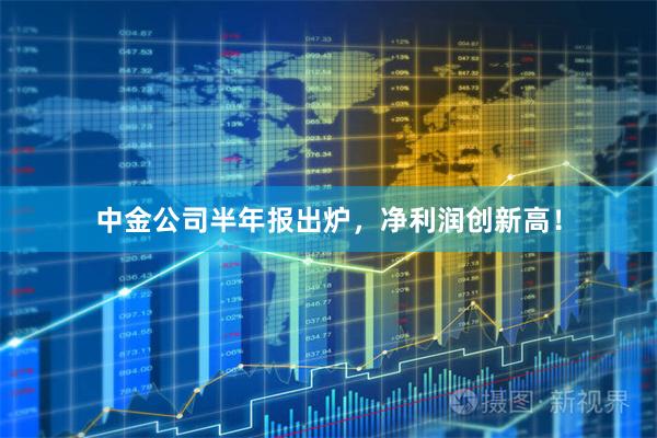 中金公司半年报出炉，净利润创新高！